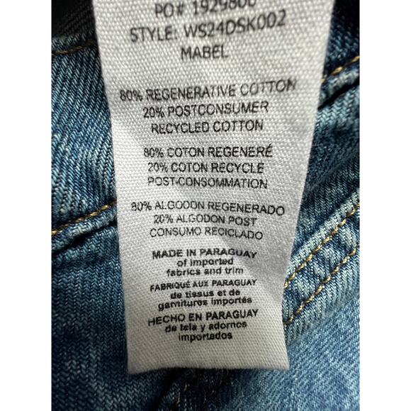 FRAME DENIM WOMENS SIZE 25 DECONSTRUCTED JEAN SKIRT BLUE NEW - Picture 10 of 13